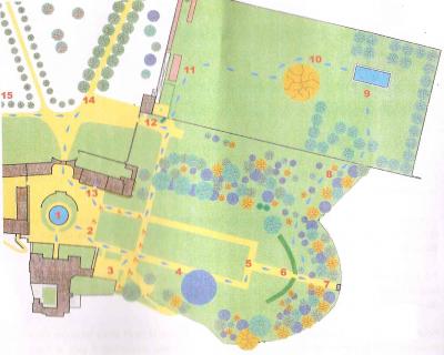 Plan: Parc du Château de Modave