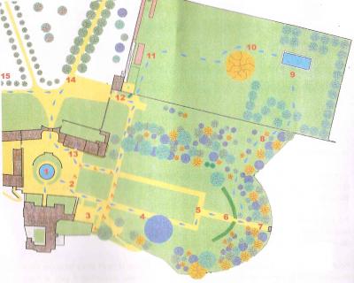 Plan: Parc du Château de Modave 