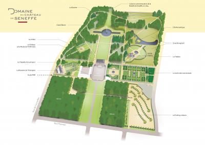 Plan: Parc et Jardins du Château de Seneffe