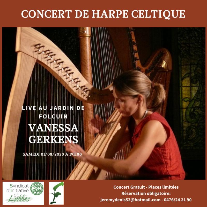 Concert de harpe celtique au jardin de Folcuin